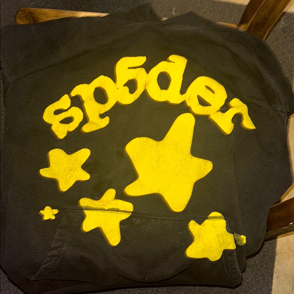 Spiderman Black and Yellow Star Hoodie